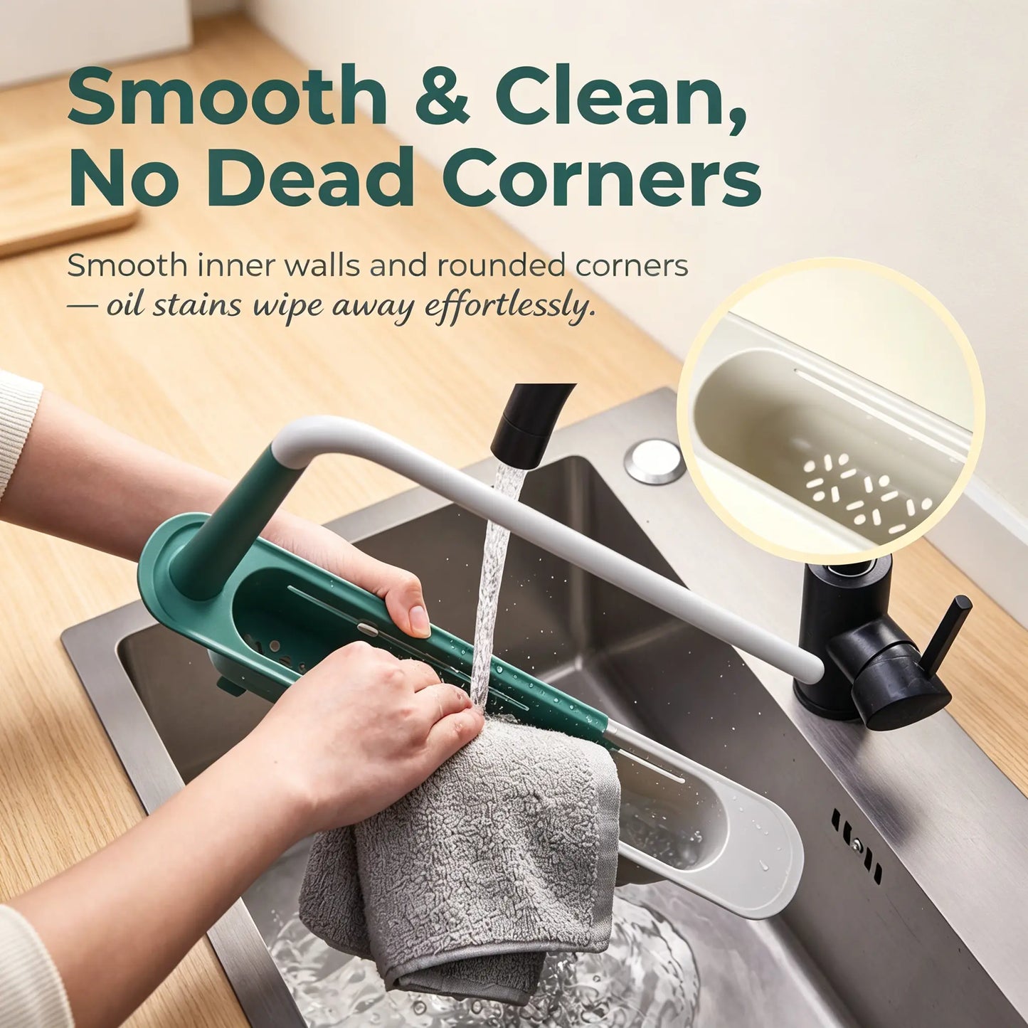 🧼Save 49% Today —  Extendable Sink Organizer with Towel Rack