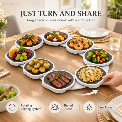 🍽️✨ Share & Spin – Expandable Lazy Susan Turntable for Dining Tables