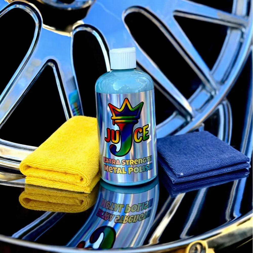 All-in-One Metal Polish Kit with microfiber and denim rags