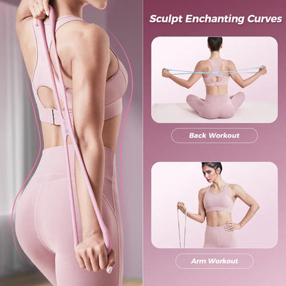 Resistance Bands - Figure 8 TPE Exercise Bands for Women