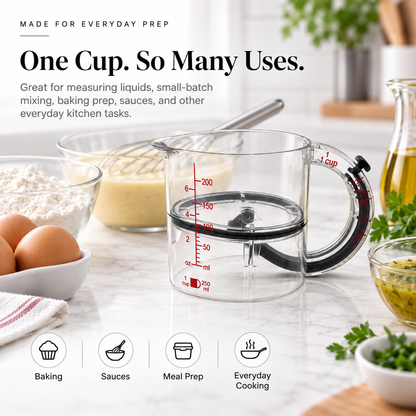 🥄 4-in-1 Adjustable Measuring Cup – One Cup for Every Recipe