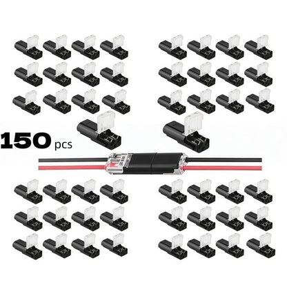 50 PCS Fast-Fit 2-Pin Double-Wire Plug-in Connectors