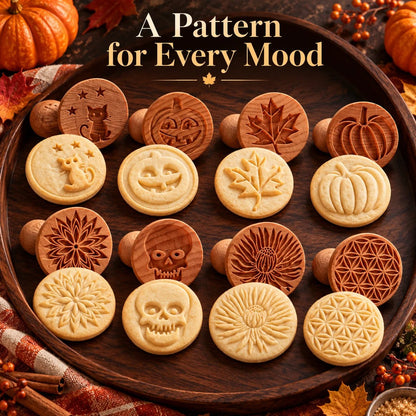 🍪 Carved Wooden Cookie Stamps | One Press, Beautiful Detail