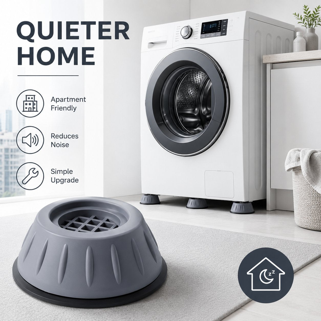 Anti-Vibration & Noise Reduction Washing Machine Foot Pads