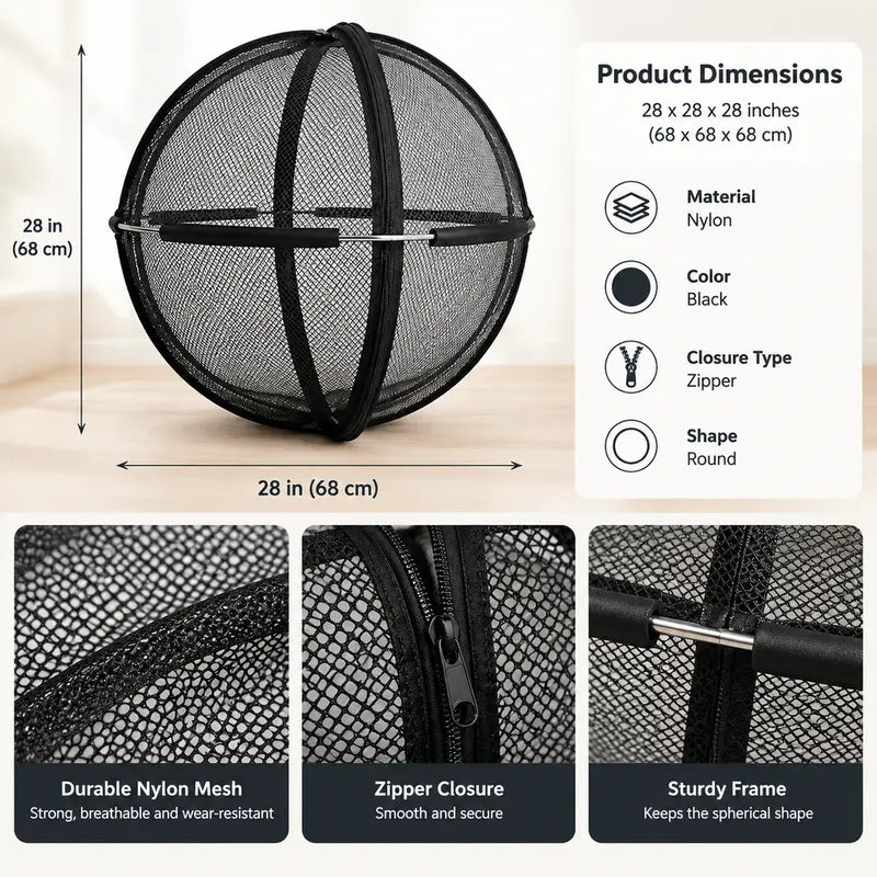 Portable Outdoor Cat Enclosure Mesh Ball Cat Cage
