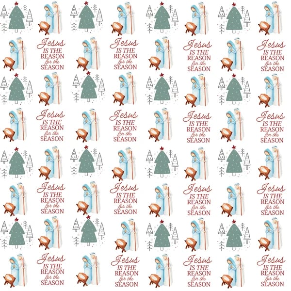 ✝️ Jesus Is The Reason For The Season – Christian Christmas Wrapping Paper 🎄🎁