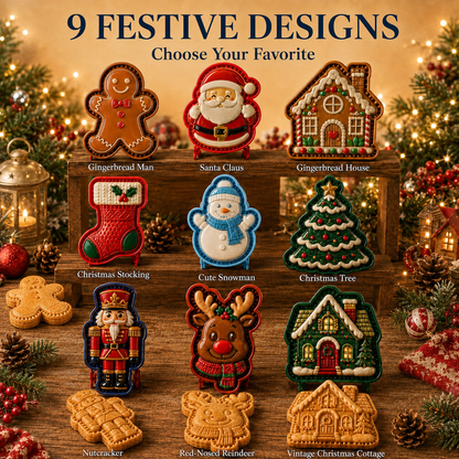 🎄Christmas Mini Pie Mold Collection – 9 Reusable Embossed Holiday Designs