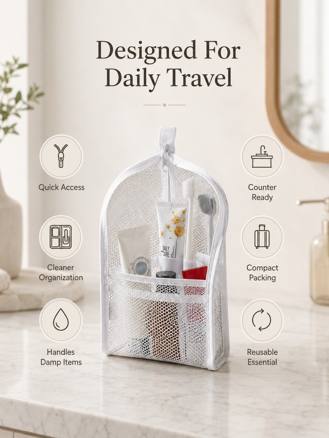 Standli – Self Standing Travel Toiletry Pouch