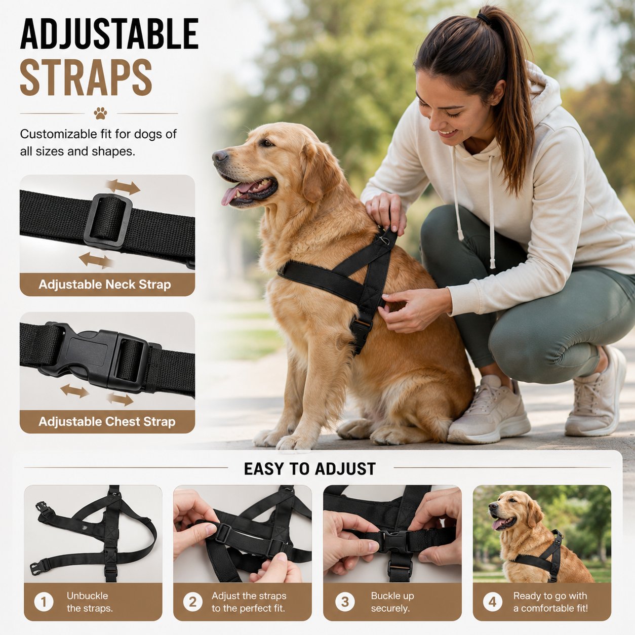 Dog Friendly Co. Harness — Easy-Fit No-Pull Design for Safe, Secure, and Comfortable Walks