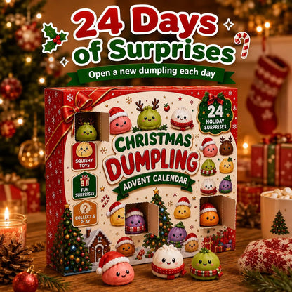 🎄 2026 Christmas Advent Calendar: Mini Dumpling Squishies, 24 Days of Squishy Stress Relief 🥟✨