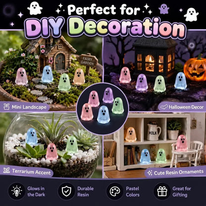 🔥LAST DAY 50% OFF - Glow-in-the-Dark Cute Ghost Resin Bead Set