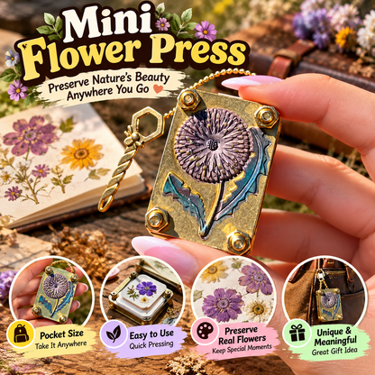 🌸Mini Flower Press – Portable Pocket Press for Flowers & Leaves