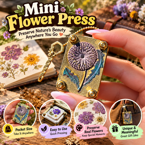 🌸Mini Flower Press – Portable Pocket Press for Flowers & Leaves
