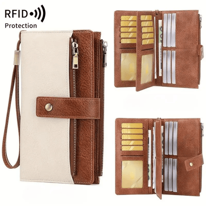 🔥Women's Retro Style RFID Blocking Tri-fold Wallet
