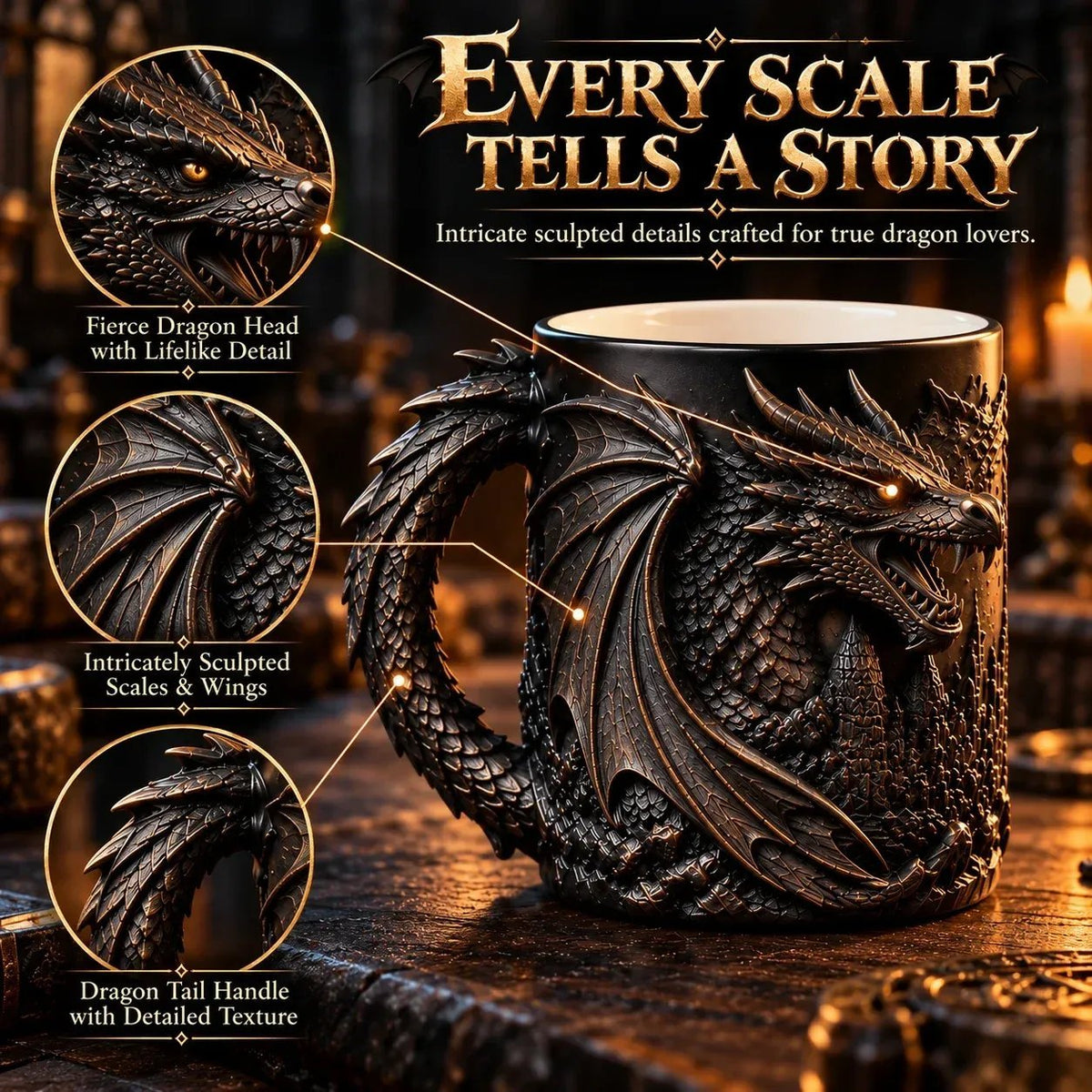 🐉 Dragonfire 3D Heat-Reveal Magic Mug | Add a Hot Drink. Awaken the Dragon.🔥