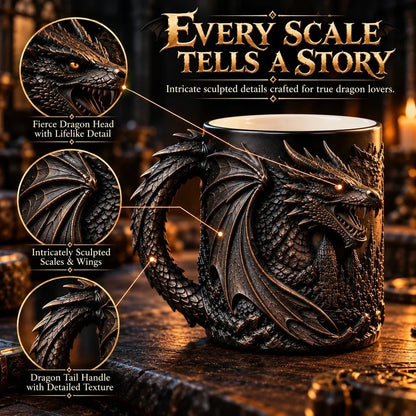 🐉 Dragonfire 3D Heat-Reveal Magic Mug | Add a Hot Drink. Awaken the Dragon.🔥