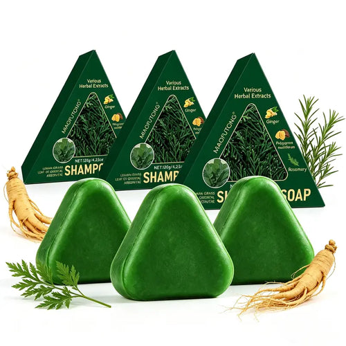 Anti Hair Loss Shampoo Soap with DHT Inhibitors of Polygonum Multiflorum Ginseng & Tea Tree Oil