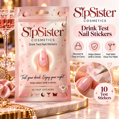 ❤️ Drink Testing Nail Stickers – Discreet, Easy-to-Use Drink Checks for Nights Out