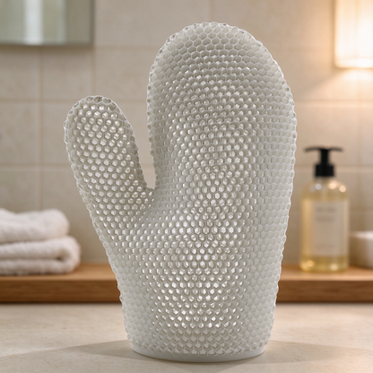 Honeycomb mesh shower scrub gloves