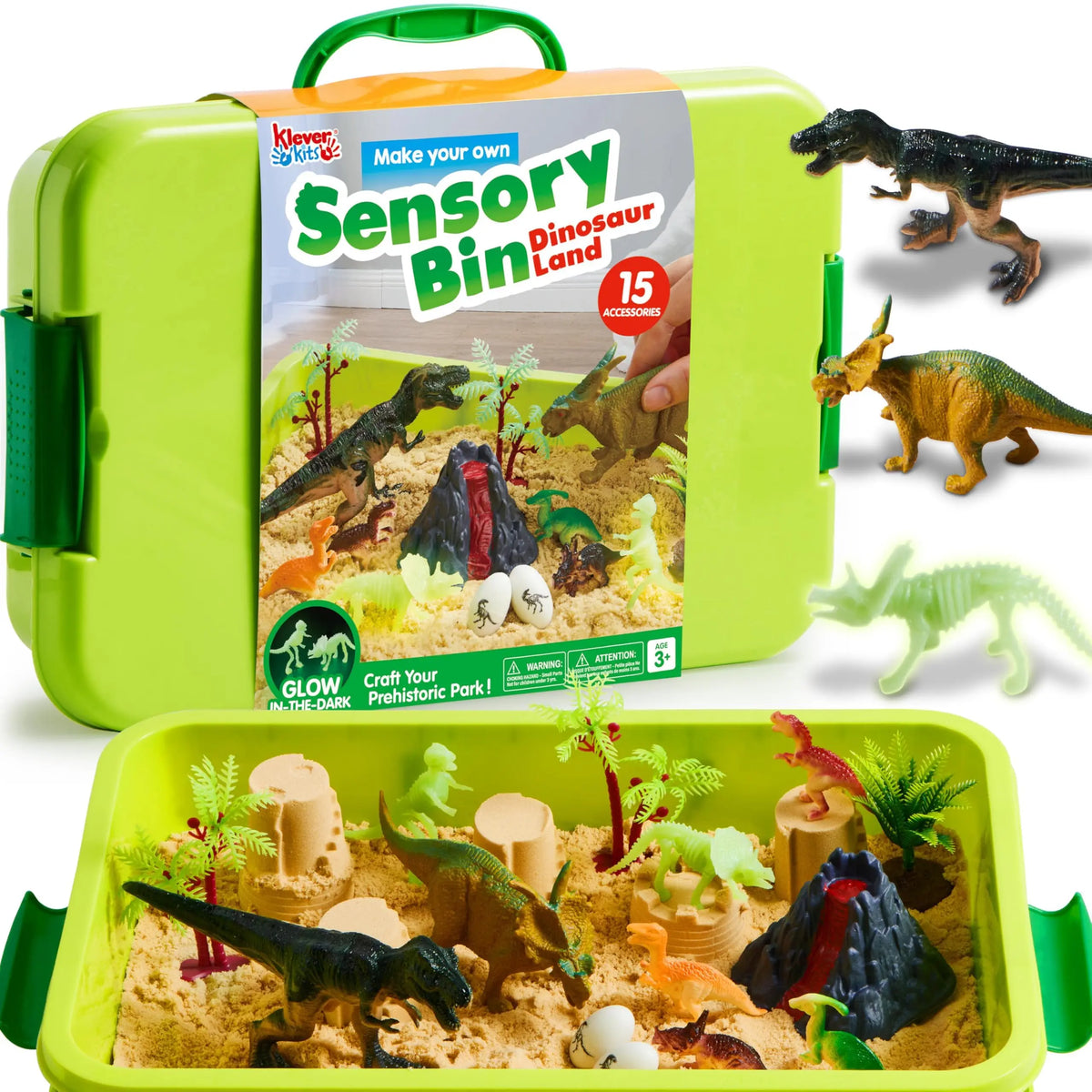 🦖 Kids Sensory Play Bin – Dinosaur, Space, Ocean & Halloween Activity Kit