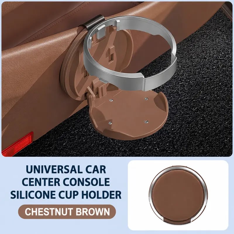 Foldable Car Cup Holder with Hook for Space-Saving Storage