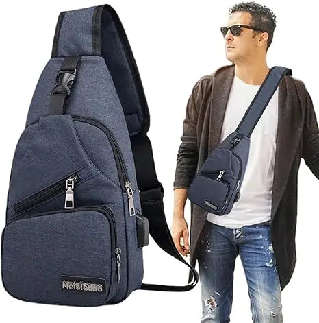 Men's Waterproof Oxford Sling Chest Bag