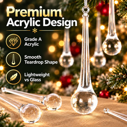 🎄💎✨ Crystal Teardrop Ornaments — Add Sparkle to Your Christmas!