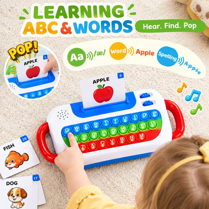 🌈 3-in-1 Interactive Learning Keyboard for Kids ✨ Light-Up Pop It Educational Toy