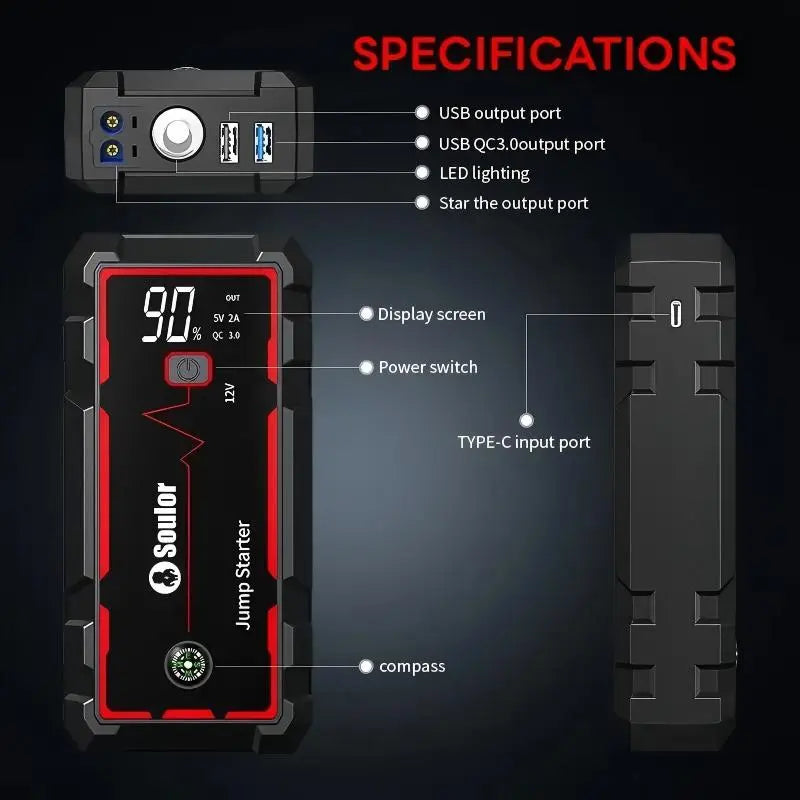 6400mAh Portable Car Jump Starter