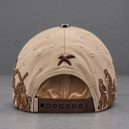✝️ Wear Your Faith – Viacrucis Brown Statement Cap