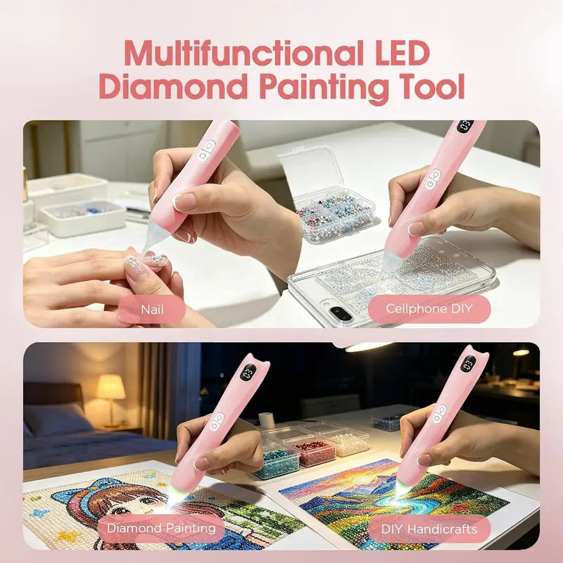 Electric Diamond Painting Pen with Light