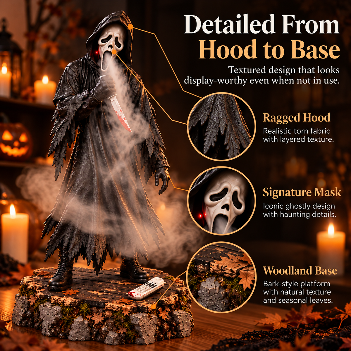 👻Ghostly Reaper Mist Humidifier – Spooky Halloween Décor with Remote 🎃