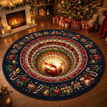🎄 Christmas 3D Illusion Rug – Magical Holiday Portal Floor Decor