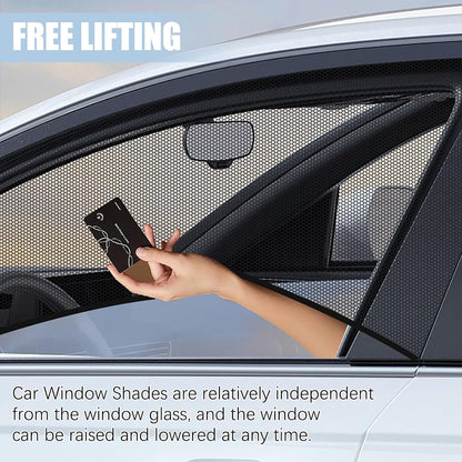 Car Window Shades - Highly Elastic Universal Car Side Window Cover, Breathable Mesh Camping Car Sun Shade for Reduce UV Rays, Car Screen Mosquito Net Privacy Protection