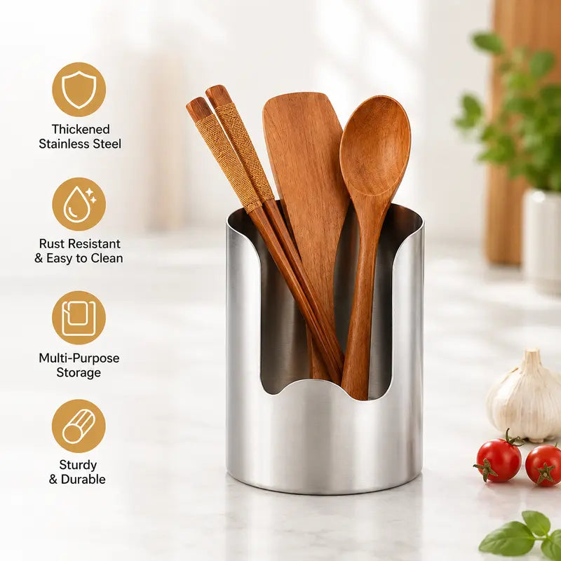 🔥HOT SALE 49% OFF✂️Stainless Steel Cooking Utensil Holder