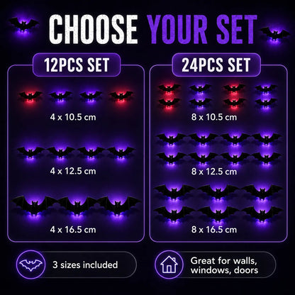 🦇Halloween 3D Bat LED Wall Light Decor