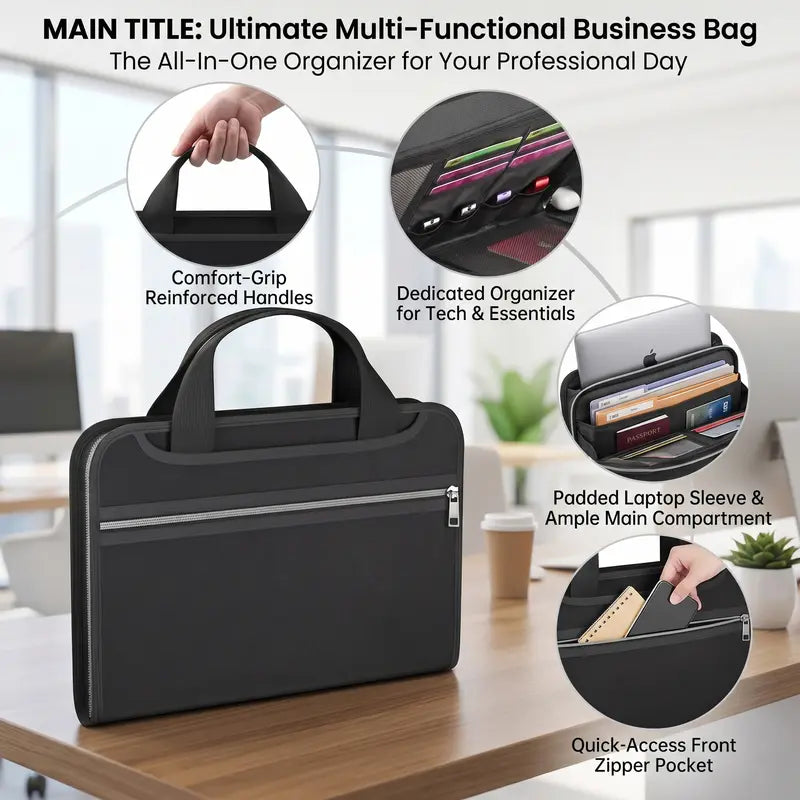 🔥 Fire-Resistant Document Organizer Bag 💖 Large Capacity A4 File Storage Case