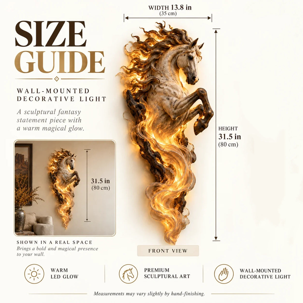 🦄 Celestial Flame Unicorn Wall Sconce – Sculptural Fantasy LED Wall Decor