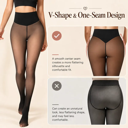 🔥Hot Sale 70% OFF!!⚡50K+ SOLD! ❄️ Fleece Lined Sheer Tights