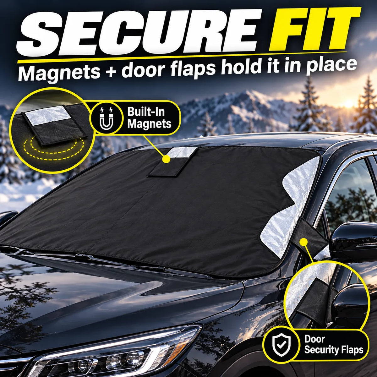 Reversible All-Weather Windshield Cover – Snow, Ice & Sun Protection