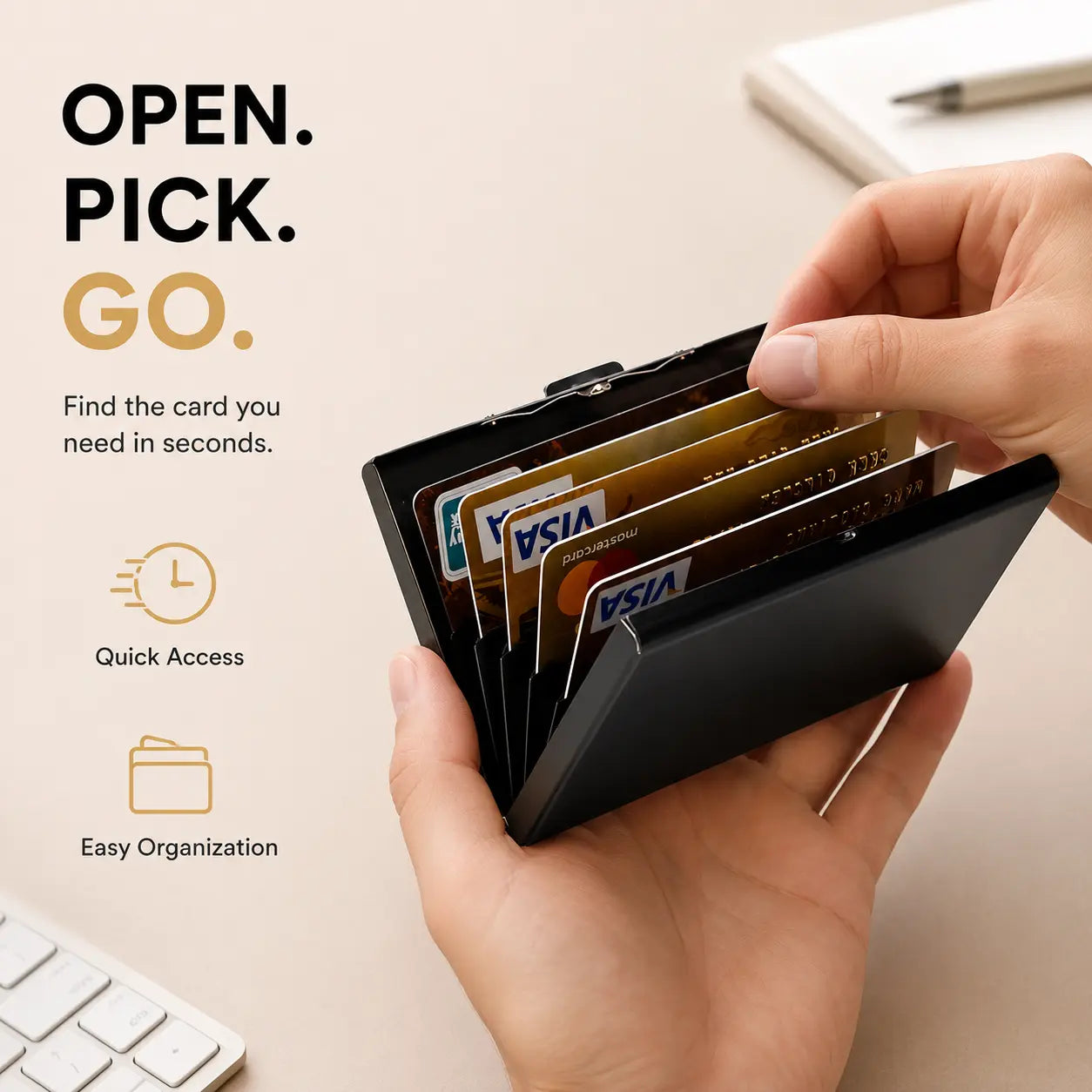 🔒 Ultra-Slim RFID Blocking Card Holder