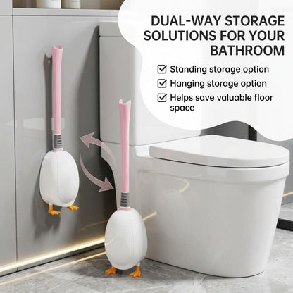 Cute Duck Silicone Toilet Brush – Flexible Deep-Clean Design