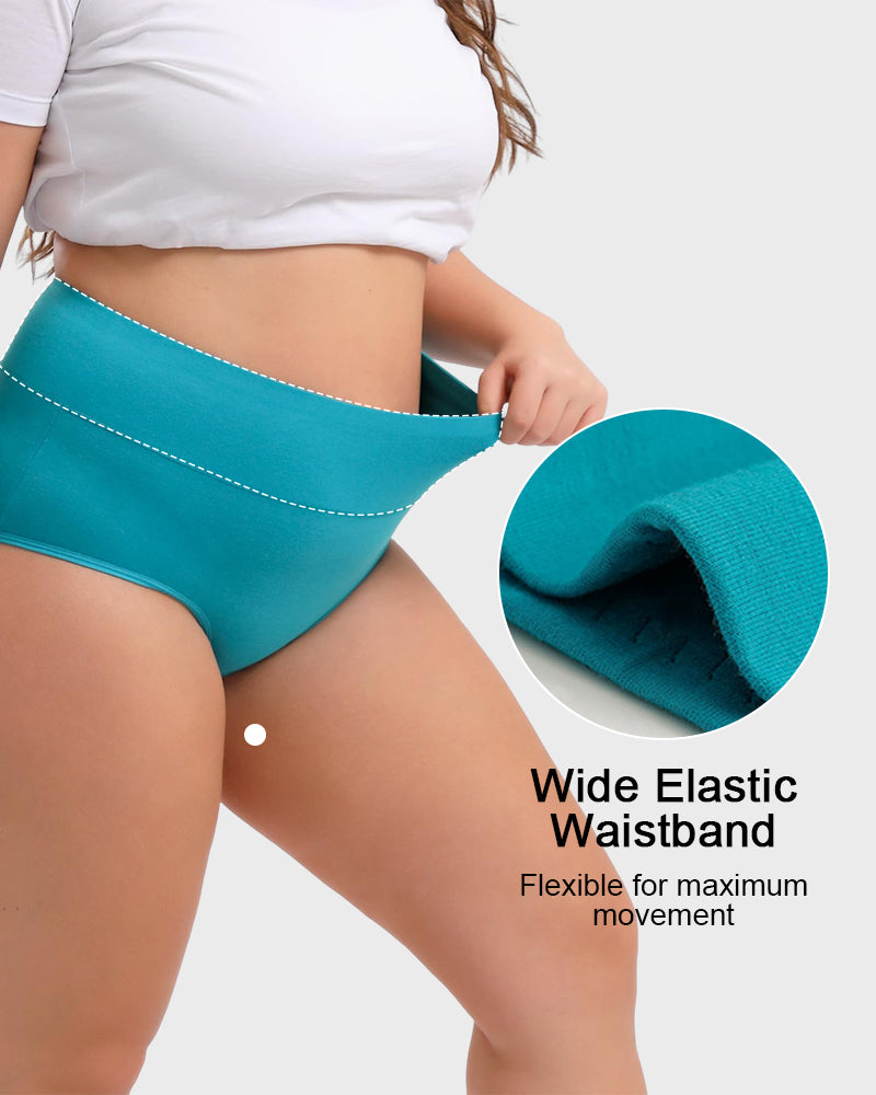 Full-Figured High-Waisted Comfort Underwear 4-Pack