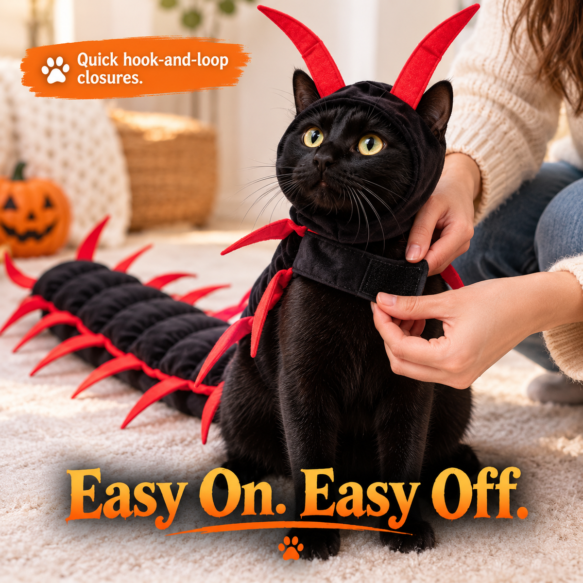 🎃 Creepy-Cute Halloween Centipede Pet Costume – 3D Crawling Outfit for Dogs & Cats 🐾