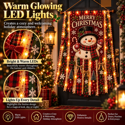 🎄 Lighted Christmas Door Hanging Decor✨