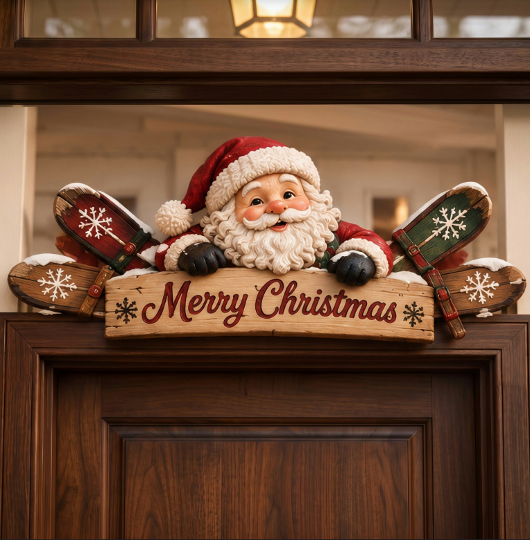6 Styles Door Topper Collection ❄️🎿 | Rustic Winter Mountain Cabin Door Frame Decor, Christmas Above-Door Wall Sign, Seasonal Porch Home Ornament