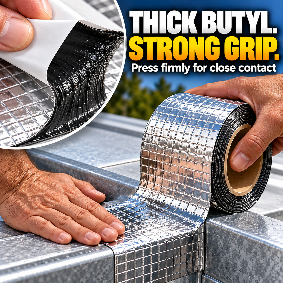 Heavy-Duty Butyl Waterproof Repair Tape – Strong Adhesion, Easy Peel-and-Stick Sealing