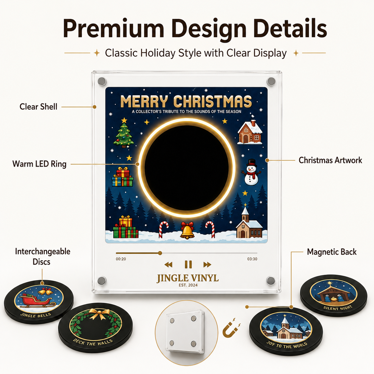 🎄Jingle Vinyl™ Christmas Magnetic Music Player Set