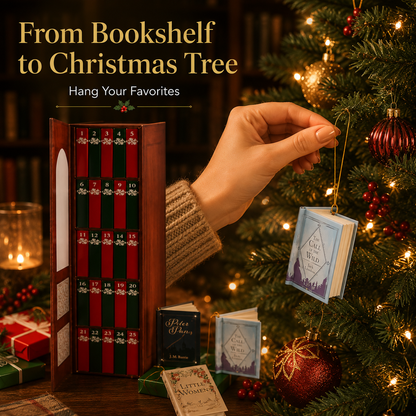 📚 25 Days of Mini Book Magic Christmas Advent Calendar – Tree Ornaments 🎄