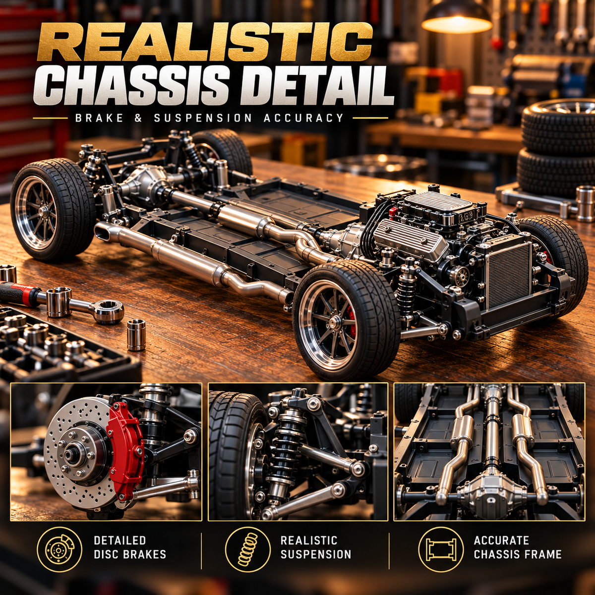 🏎️ Classic GT500-Style Fastback DIY Model Car - V8 Muscle Car Kit 🛠️